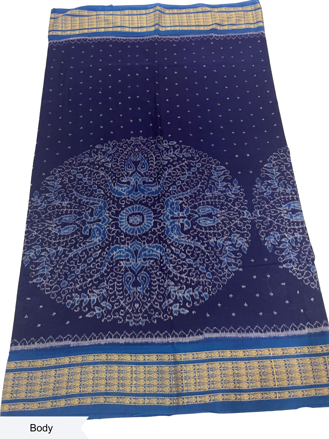 Rupachakra - Navy Blue & Royal Blue | Sambalpuri Cotton Saree