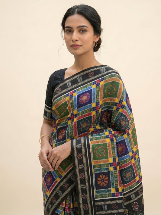 Utkala Laxmi — Heritage Multicolor | Sambalpuri Cotton Saree