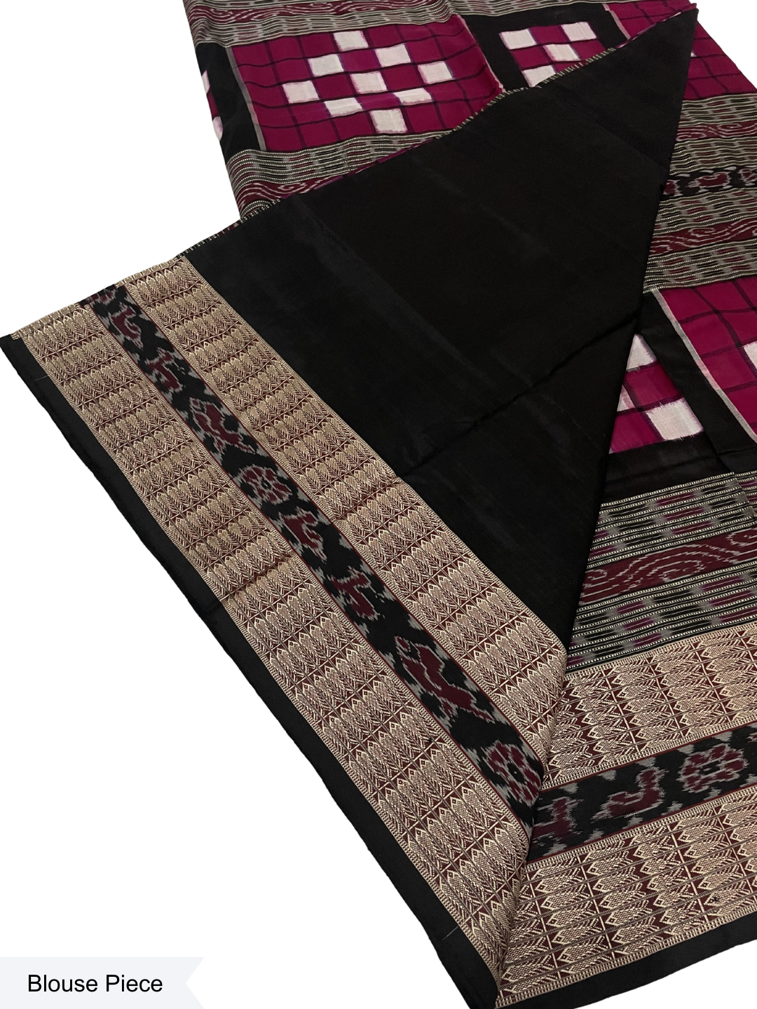 Bichitrapuri — Mulberry & Black | Sambalpuri Bandha Silk Saree